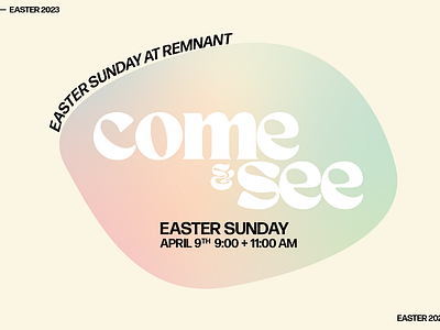 Easter at Remnant Church 2023 branding graphic design
