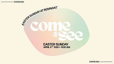 Easter at Remnant Church 2023 branding graphic design