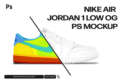 Nike Air Jordan 1 Low OG PS Mockup mockup mockup frame nike air jordan 1 mockup nike dunk low nike dunk low mockup nike mockup nike template photoshop mockup photoshop nike photoshop shoe mockup shoe mockup shoe mockup templates sneaker mockup