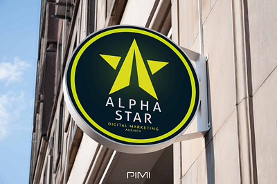Alpha Star Logo adobe alpha star art artist branding design designer digital marketing graphic design graphic designer green light green logo pimi star star logo therealpimi