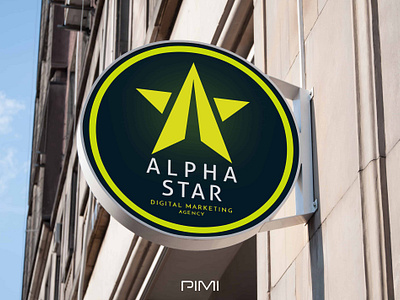 Alpha Star Logo adobe alpha star art artist branding design designer digital marketing graphic design graphic designer green light green logo pimi star star logo therealpimi