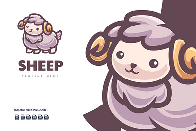 Sheep Logo cute sheep logo logo cute logo cute animal logo sheep sheep sheep mascot