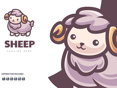 Sheep Logo cute sheep logo logo cute logo cute animal logo sheep sheep sheep mascot