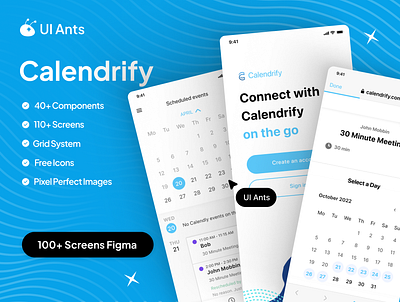 Calendly - Easy Meeting Scheduling app design calender event figma organizer planner planning reminder shedule time management uiux
