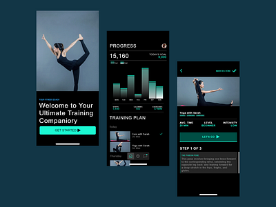 Gym UI App mobile app ui uiux
