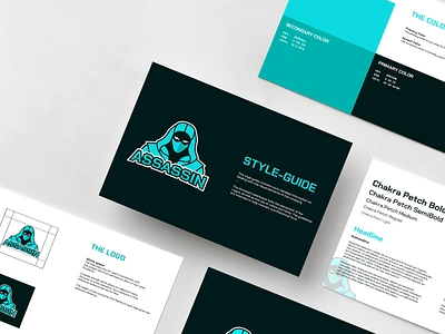 E-Sports Branding Style Guide assassin assassin logo brand guide brand guidelines brand identity character esportlogo esports gaming logo gaminglogo guidelines logo logo design logo inspiration mascot mascot logo sports sports brand sportslogo styleguide