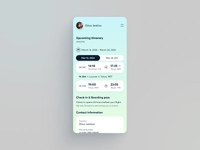 Daily UI 79. Itinerary app design daily ui daily ui challenge ltinerary mobile mobile app mobile design schedule travel travel app ui ui challenge ui desgin ui designer ux ux design ux designer voyage