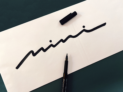 mini authentic branding brushlettering calligraphy custom design flow identity lettering logo mini minimal premium process script sketch type unique