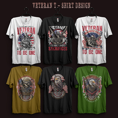 Veteran T-Shirt Design red white