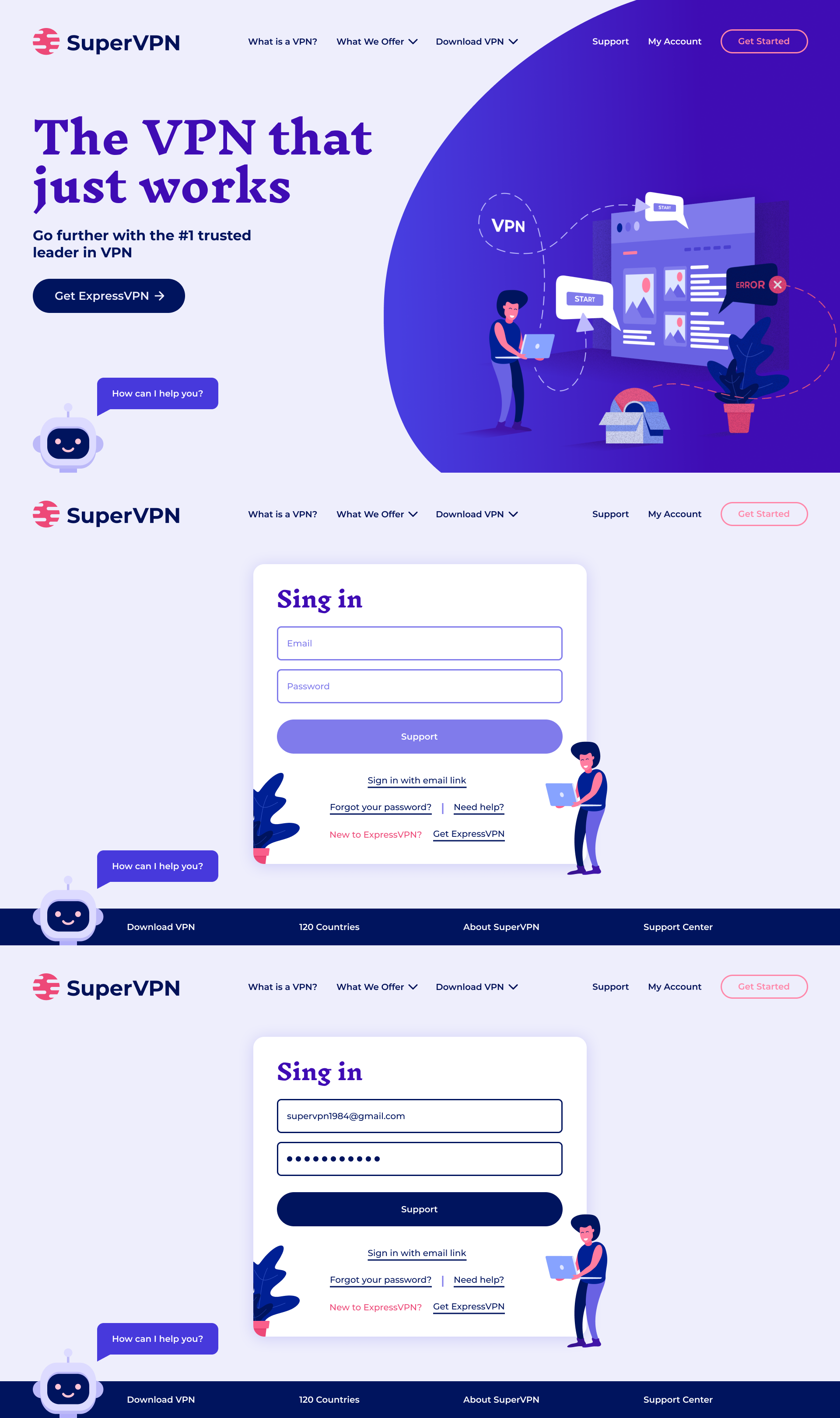 SuperVPN branding figma flat graphic design illustration logo ui ui design ux vector web web design веб дизайн логотип продукт прототип сайт