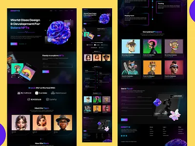 Infinity 3 - NFT Landing Page UI/UX design figma illustration typography ui ux web design