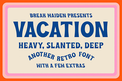 Vacation Display 60s 70s california display font fun font funky retro typeface vacation vintage