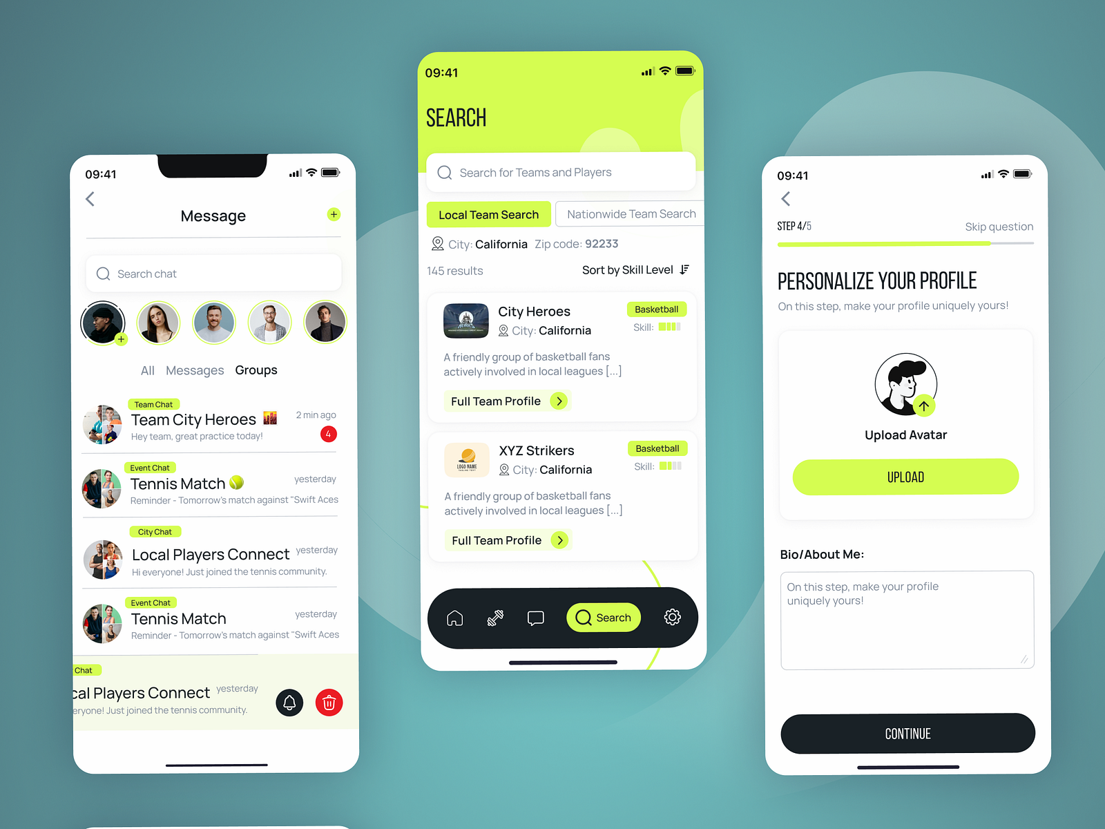 Sports app by Клим Евтушенко on Dribbble