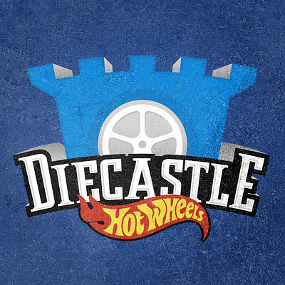 Diecast Castle graphic design hot wheels illustration lettering logo typography