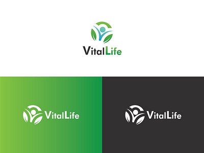 Vital life logo design brand branding design graphic design illustration logo vector