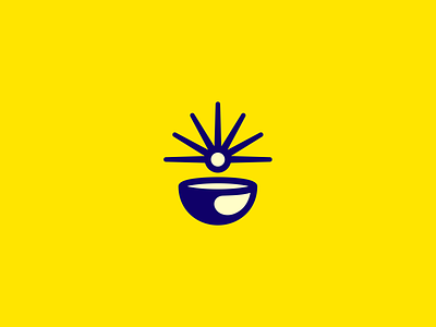 Bowl & Sun Logo bowl branding food healthy kitchen logo meal star sun