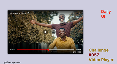Video Player, Daily UI Day 057 app branding design graphic design ui ux