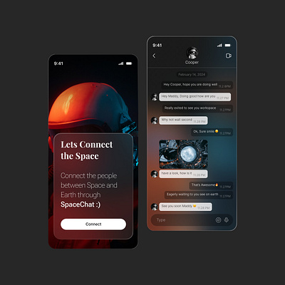 Chat Screen 3d animation figma motion graphics ui ux