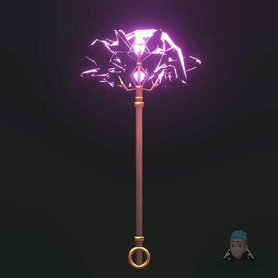 Magic staff 3D 3d animation