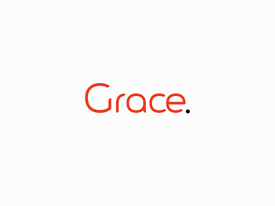 Grace beauty black dot dress evening grace logo red spot typography wordmark