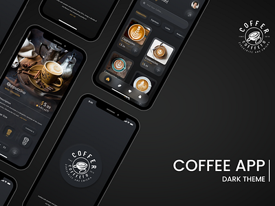 Online Coffee Shop | Mobile Application | Dark Theme UI/UX coffee coffee app coffee app ui easthetic mobile app online coffee app online coffee app ui ui uiux