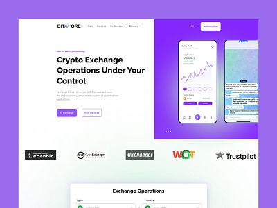 BitMore - UI/IX Design | Landing Page design figma landing page ui ux web design