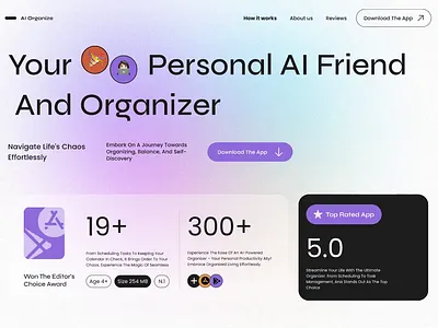 Animated background ai animation background branding figma graphic design landingpage logo oraganizer ui web website