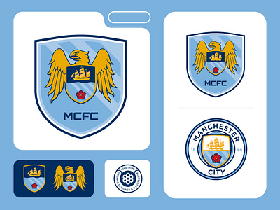 Manchester City Redesign badge citizens crest eagle football graphic design logo manchester manchester city premier rebrand soccer