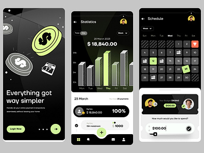 Fintech - Mobile app figma fintech practice shot visual design