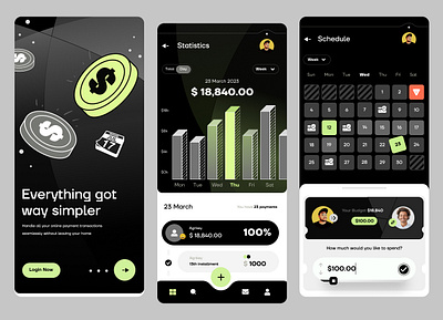 Fintech - Mobile app figma fintech practice shot visual design