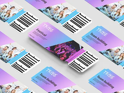 TRIBE tickets Visual Brand Identity brand branding graphic design identity logo logotype ticket vector visual