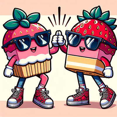 Berry Friends 45 years of sweetness affinity designer berry best friends berry special bersties strawberry character art character design classic cartoon cute design design digivibes fashionable fruit fruit berry high five moment illustration lovely design meddgraphics short cake 45 ui