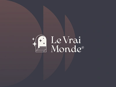 Le Vrai Monde | Logo and Brand Identity by Logolivery.com brand identity branding door doorstep doorway entrance entry exit gate logo logolivery logotype portal stairs stairway stars vector way in way out