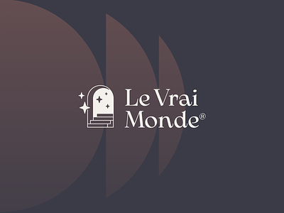 Le Vrai Monde | Logo and Brand Identity by Logolivery.com brand identity branding door doorstep doorway entrance entry exit gate logo logolivery logotype portal stairs stairway stars vector way in way out