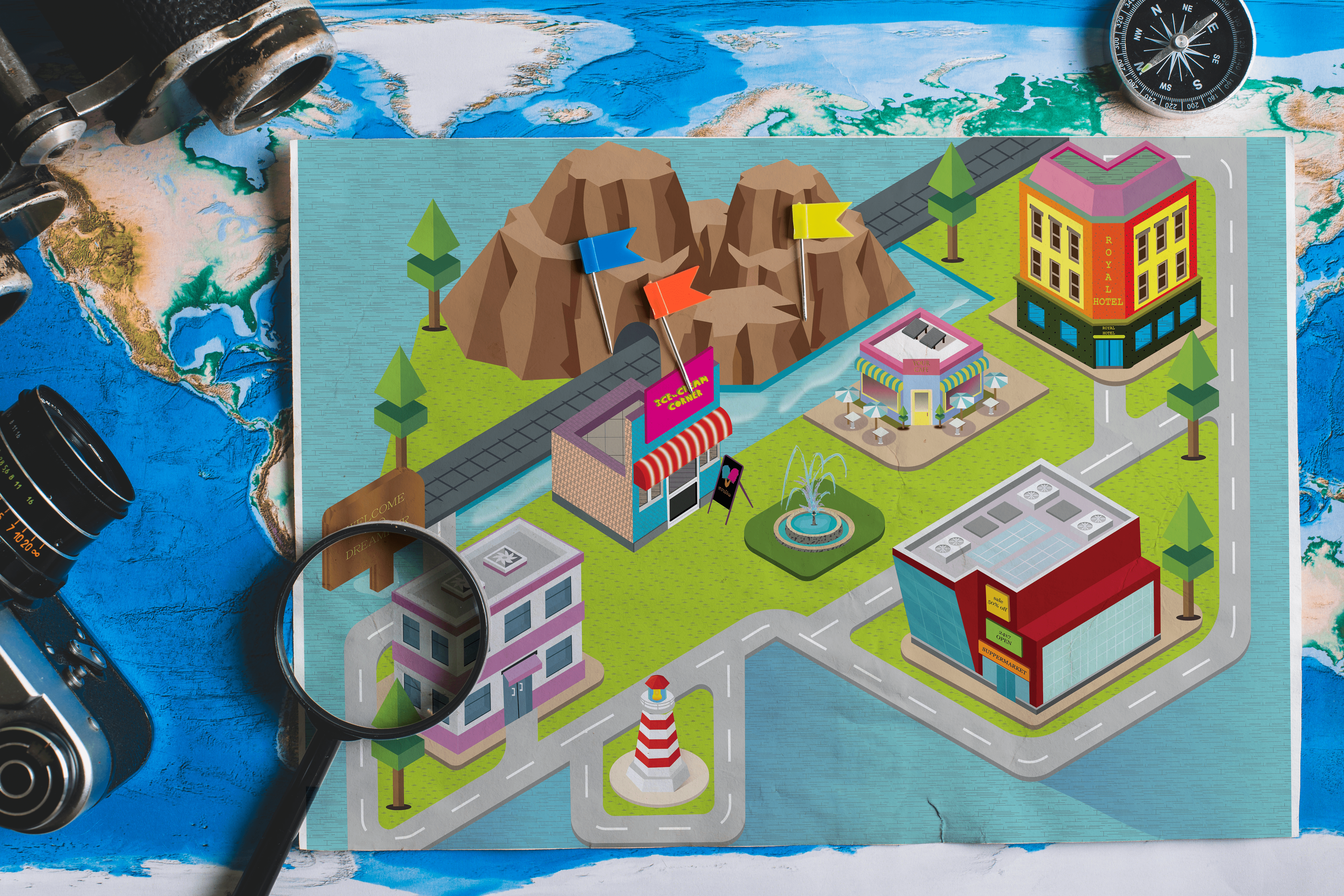 Isometric City Map city citymap design graphic design illustration isometric