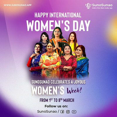 Happy Women's Day post for a company branding graphic design post