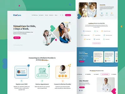 Healthcare SaaS Website Design appointment website healthcare website landing page design pediatric health saas website design web design website design website ui website ux