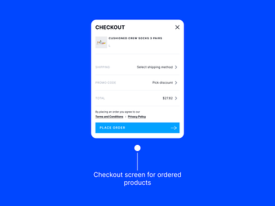 UI Card for Checkout Screen for Ordered Products blue checkout ecommerce ecommerce app ecommerce website figma mobile mobile app ui uikit uiux ux web design