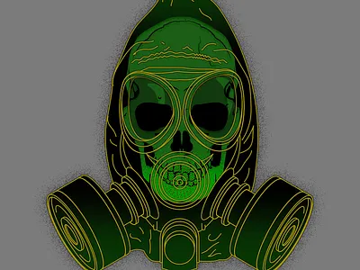 Toxic Skully hazmat illustration skull toxic vector