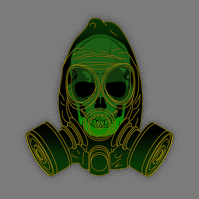 Toxic Skully hazmat illustration skull toxic vector