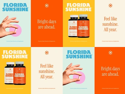 FL Sunshine branding florida logo sun sunshine type typography vitamins