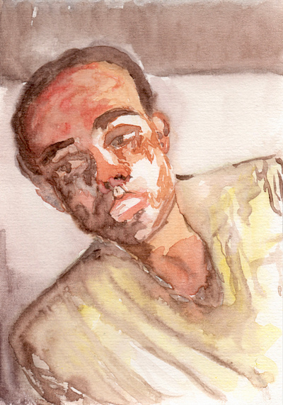 portrait artwork painting peinture watercolor