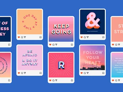 Frontage Pro – Social Posts blue font inspiration layered pink posts quotes social type typeface typography