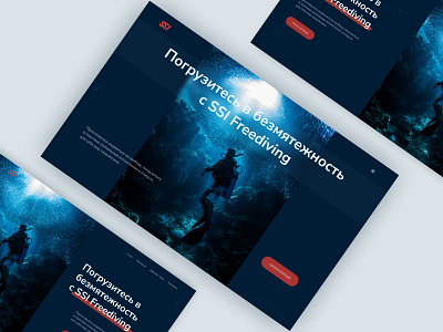 Freediving concept concept design diving freediving ui ux web web design website