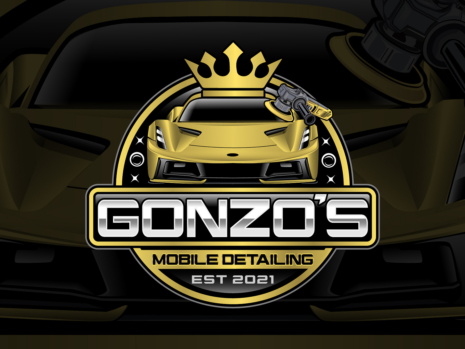 Gold luxury Car detailing logo maker by Naieem on Dribbble