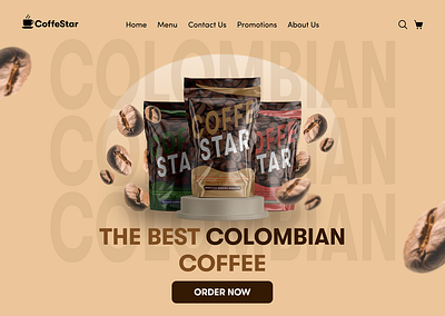 CoffeStar- Coffee Brand Landing Page UI/UX coffee coffestar croitoriu alexandru figma photoshop uiux web design