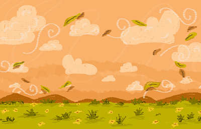 Wind Landscape animation graphic design illustration vector