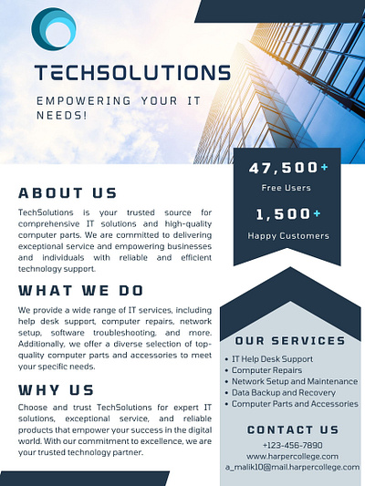 TechSolutions Flyer branding design graphic design illustration logo ui ux