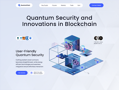 QuantumChain - new unique crypto exchange design typography ui ux web disign
