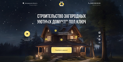 Dream House - A company that builds turnkey country houses. design typography ui ux web disign